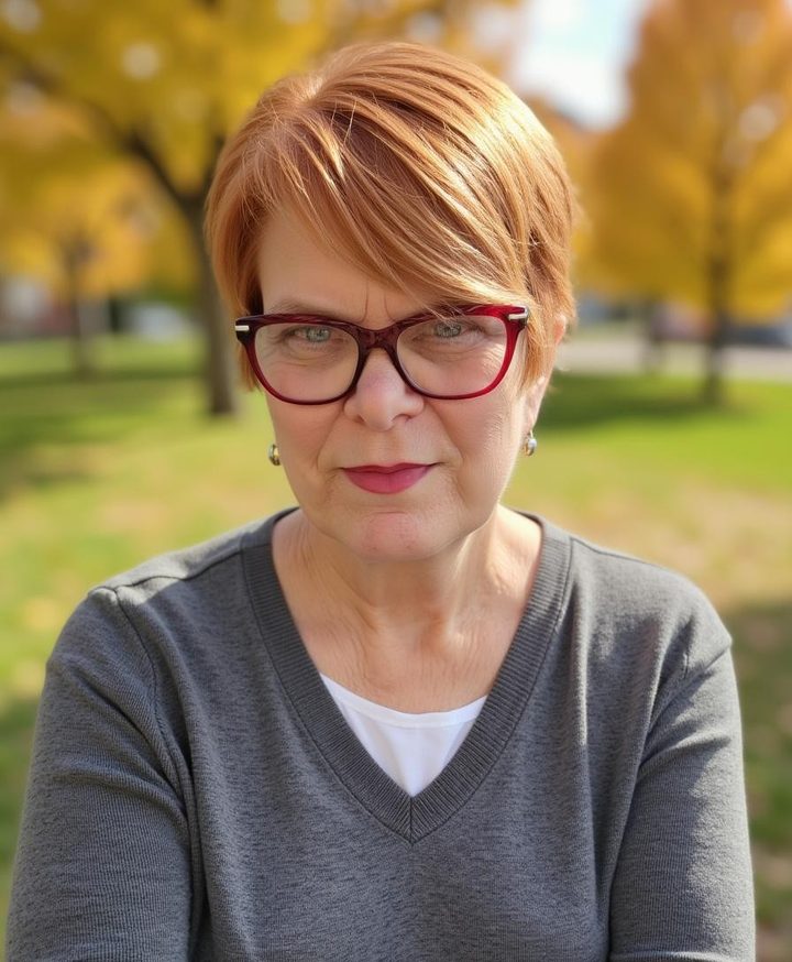 Jane Willan outdoors in an autumn setting